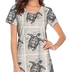 NWOT-  Women's Nightgown Sea Turtles